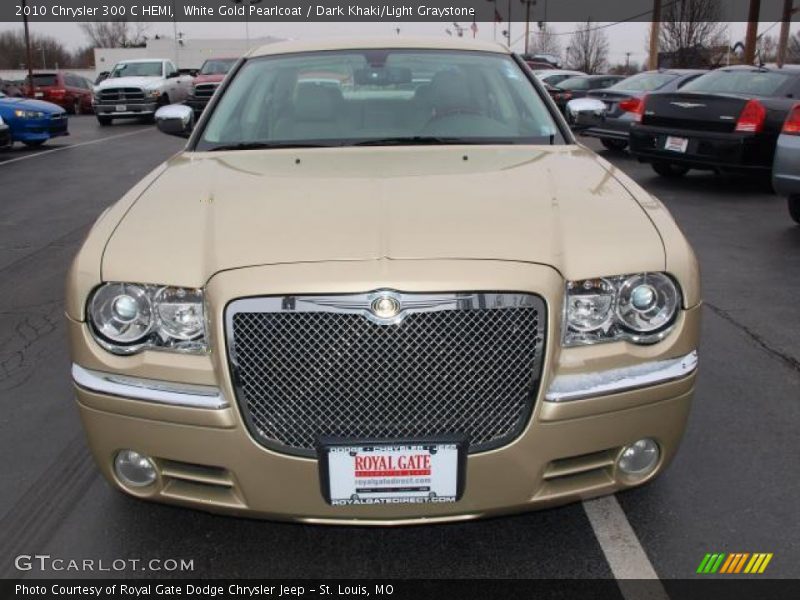 White Gold Pearlcoat / Dark Khaki/Light Graystone 2010 Chrysler 300 C HEMI