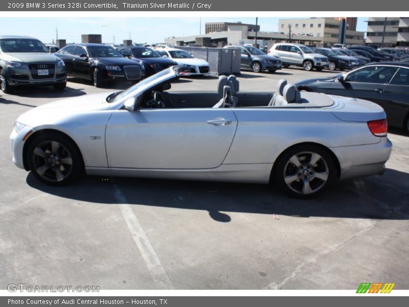 Titanium Silver Metallic / Grey 2009 BMW 3 Series 328i Convertible
