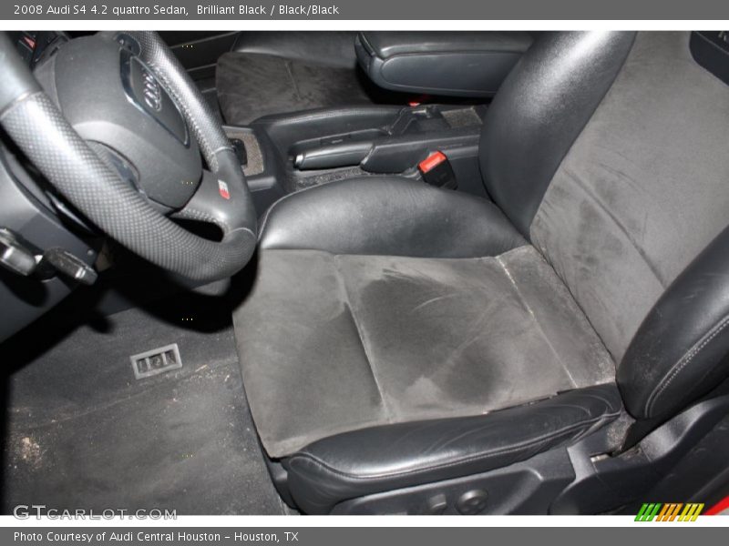 Front Seat of 2008 S4 4.2 quattro Sedan