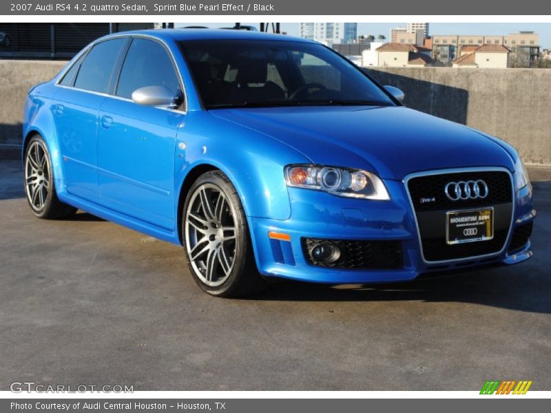 Sprint Blue Pearl Effect / Black 2007 Audi RS4 4.2 quattro Sedan
