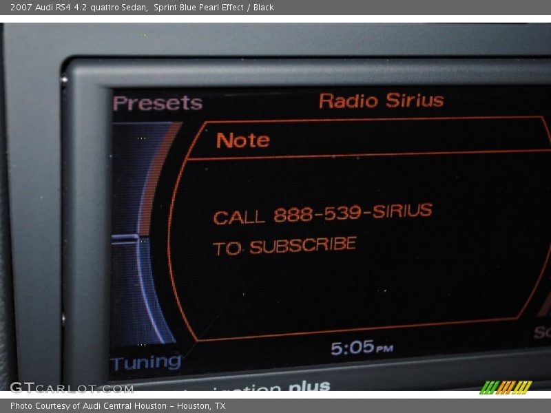 Sprint Blue Pearl Effect / Black 2007 Audi RS4 4.2 quattro Sedan