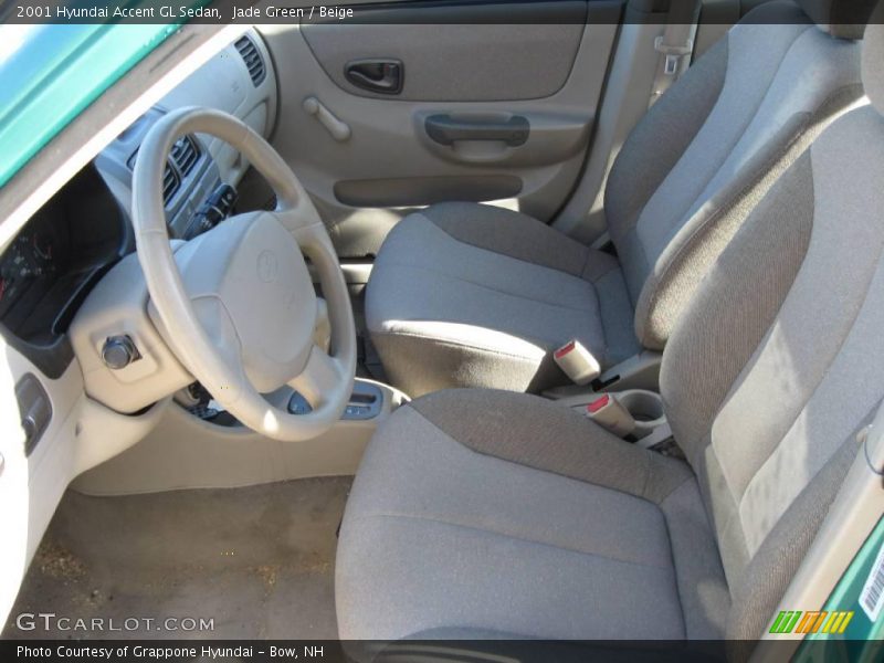Jade Green / Beige 2001 Hyundai Accent GL Sedan