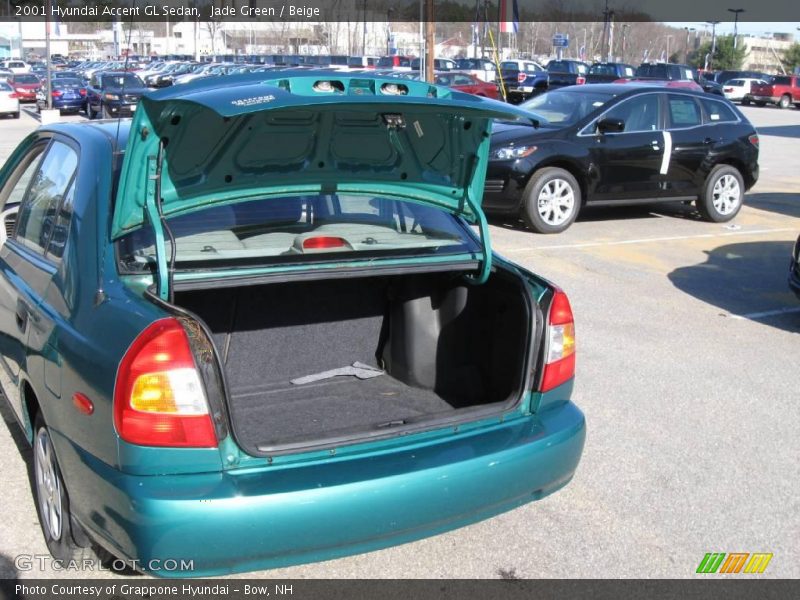 Jade Green / Beige 2001 Hyundai Accent GL Sedan