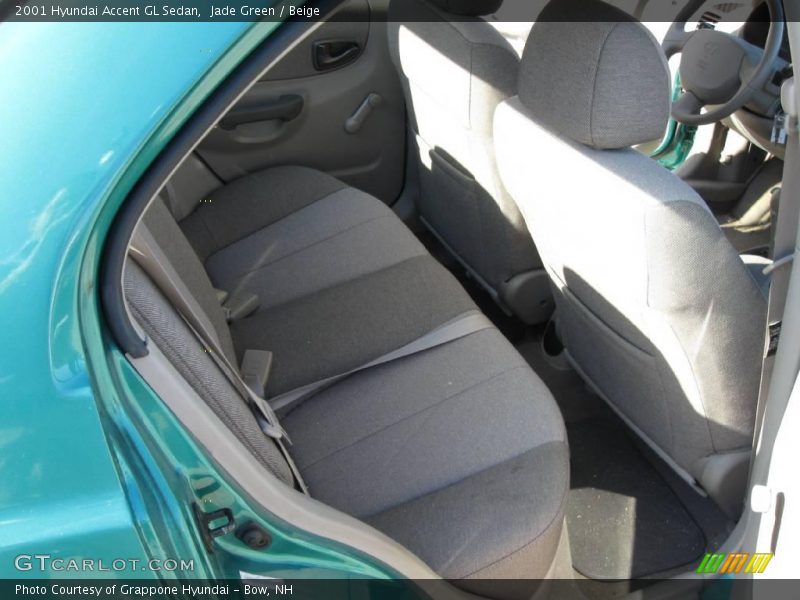 Jade Green / Beige 2001 Hyundai Accent GL Sedan