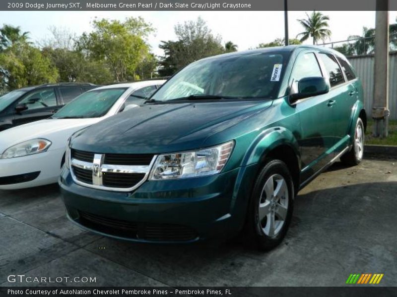 Melbourne Green Pearl / Dark Slate Gray/Light Graystone 2009 Dodge Journey SXT