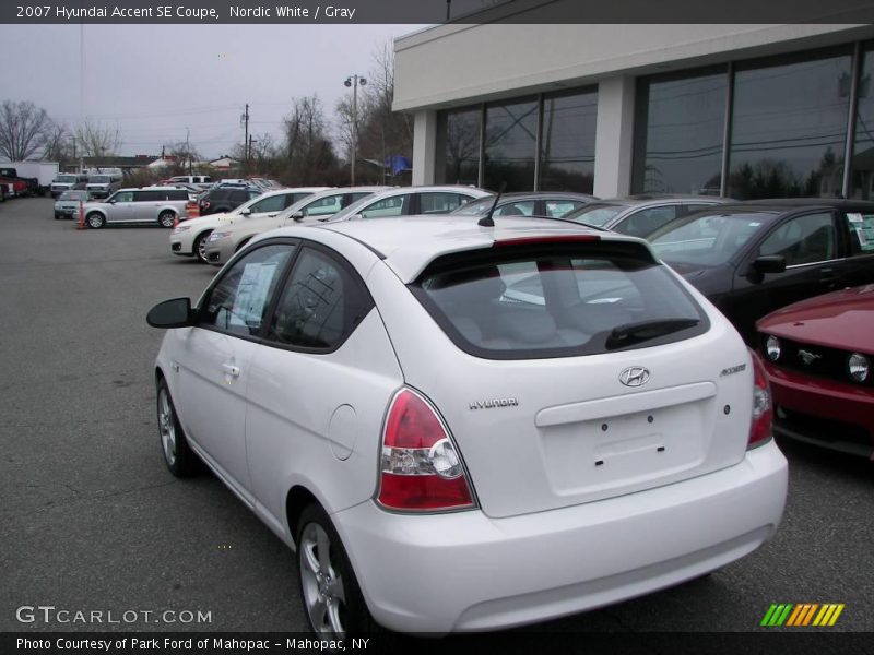 Nordic White / Gray 2007 Hyundai Accent SE Coupe