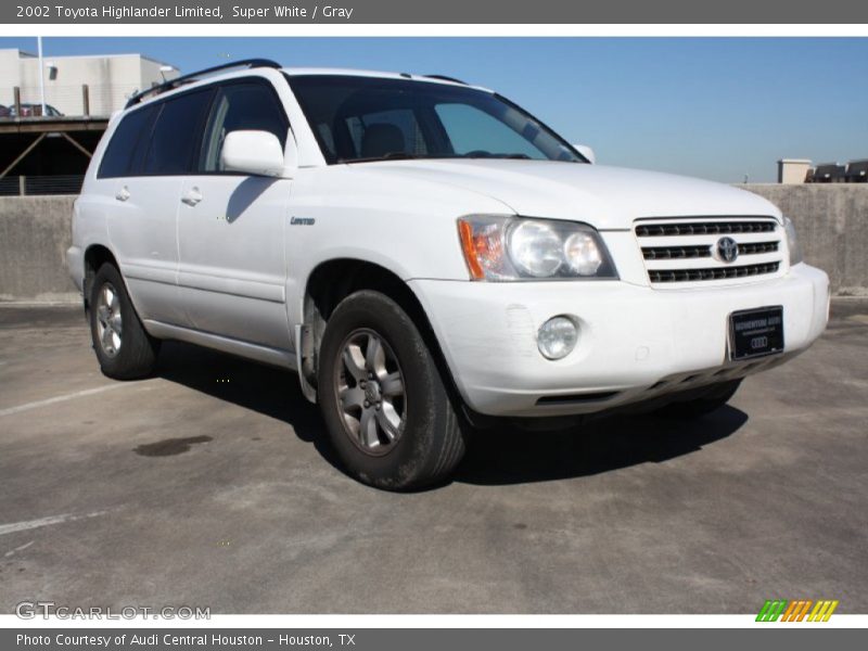 Super White / Gray 2002 Toyota Highlander Limited