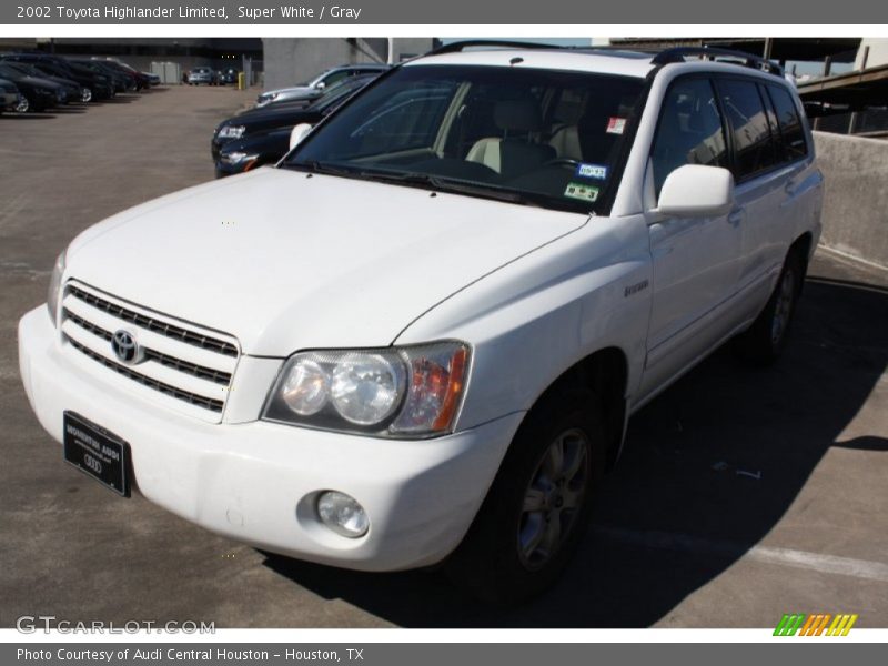 Super White / Gray 2002 Toyota Highlander Limited