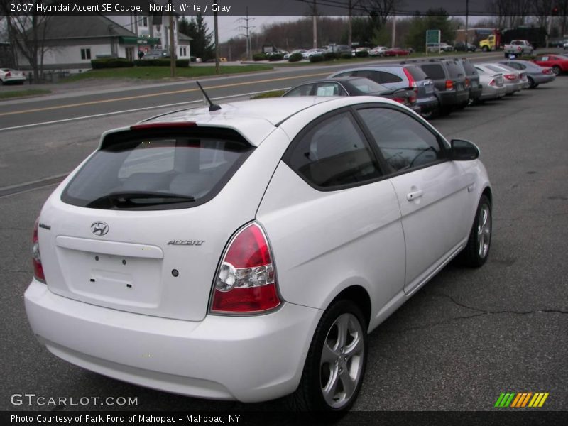 Nordic White / Gray 2007 Hyundai Accent SE Coupe