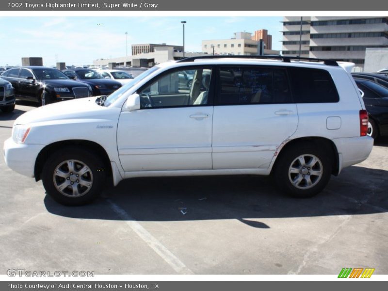 Super White / Gray 2002 Toyota Highlander Limited