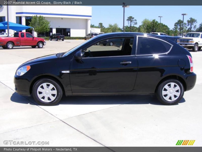Ebony Black / Black 2007 Hyundai Accent GS Coupe
