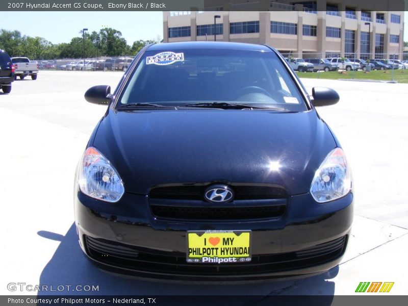 Ebony Black / Black 2007 Hyundai Accent GS Coupe