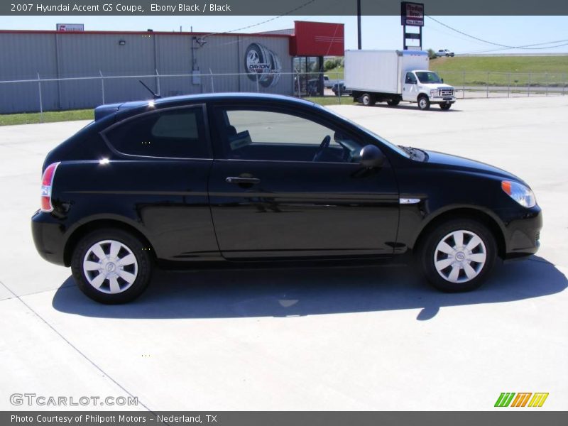 Ebony Black / Black 2007 Hyundai Accent GS Coupe