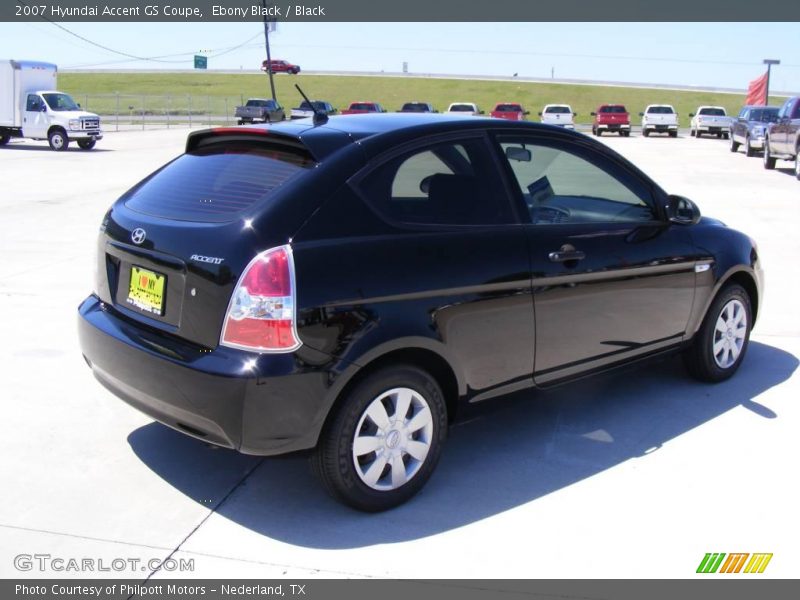 Ebony Black / Black 2007 Hyundai Accent GS Coupe