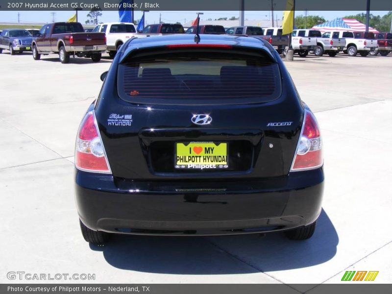 Ebony Black / Black 2007 Hyundai Accent GS Coupe