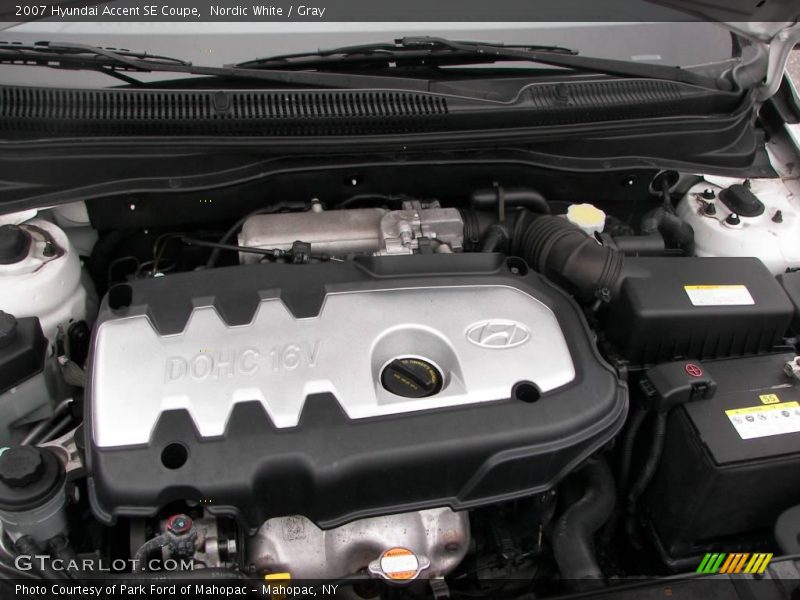 Nordic White / Gray 2007 Hyundai Accent SE Coupe