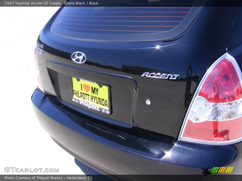 Ebony Black / Black 2007 Hyundai Accent GS Coupe