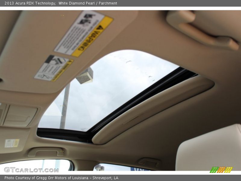 Sunroof of 2013 RDX Technology