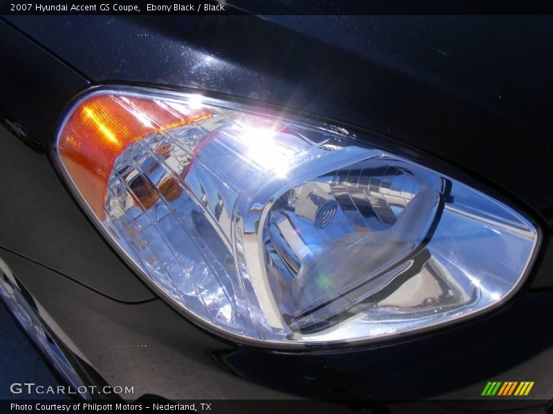 Ebony Black / Black 2007 Hyundai Accent GS Coupe