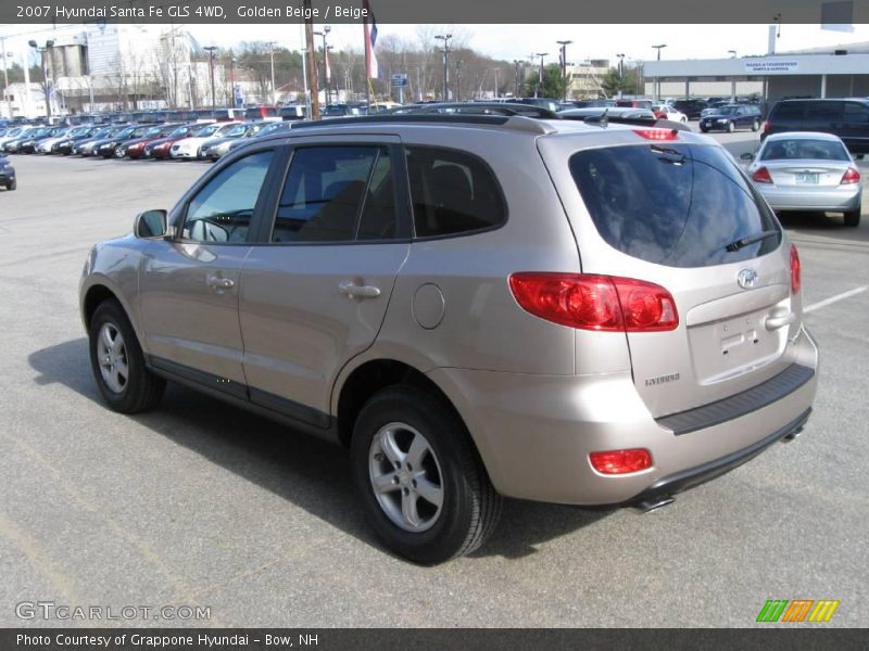 Golden Beige / Beige 2007 Hyundai Santa Fe GLS 4WD