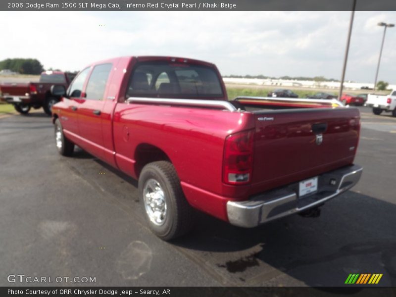 Inferno Red Crystal Pearl / Khaki Beige 2006 Dodge Ram 1500 SLT Mega Cab