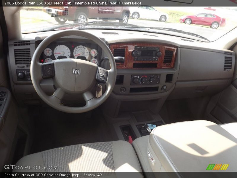 Inferno Red Crystal Pearl / Khaki Beige 2006 Dodge Ram 1500 SLT Mega Cab