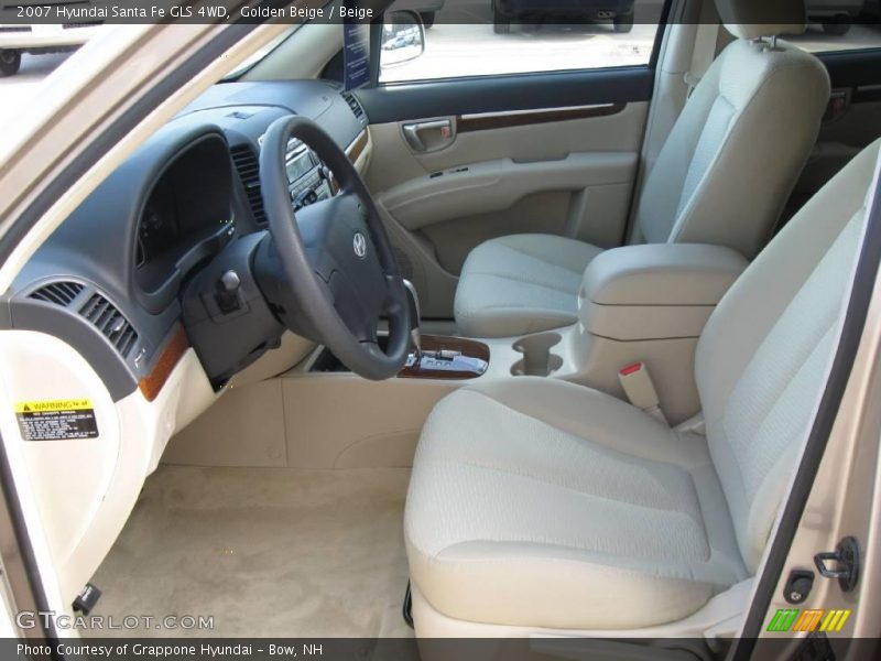 Golden Beige / Beige 2007 Hyundai Santa Fe GLS 4WD