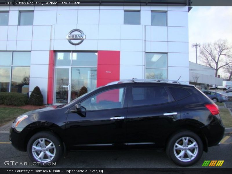 Wicked Black / Black 2010 Nissan Rogue SL