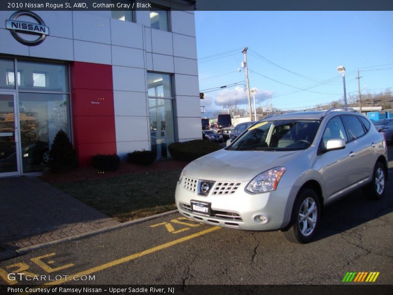 Gotham Gray / Black 2010 Nissan Rogue SL AWD