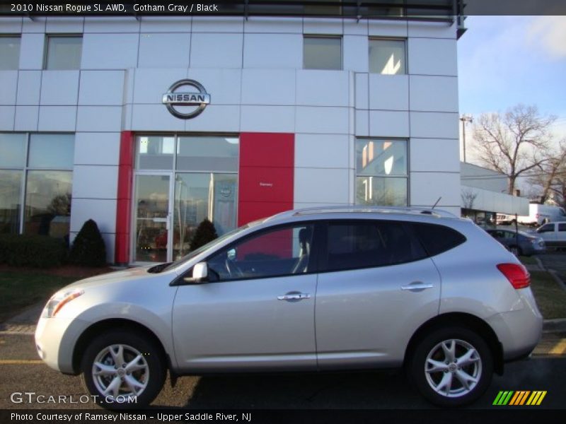 Gotham Gray / Black 2010 Nissan Rogue SL AWD