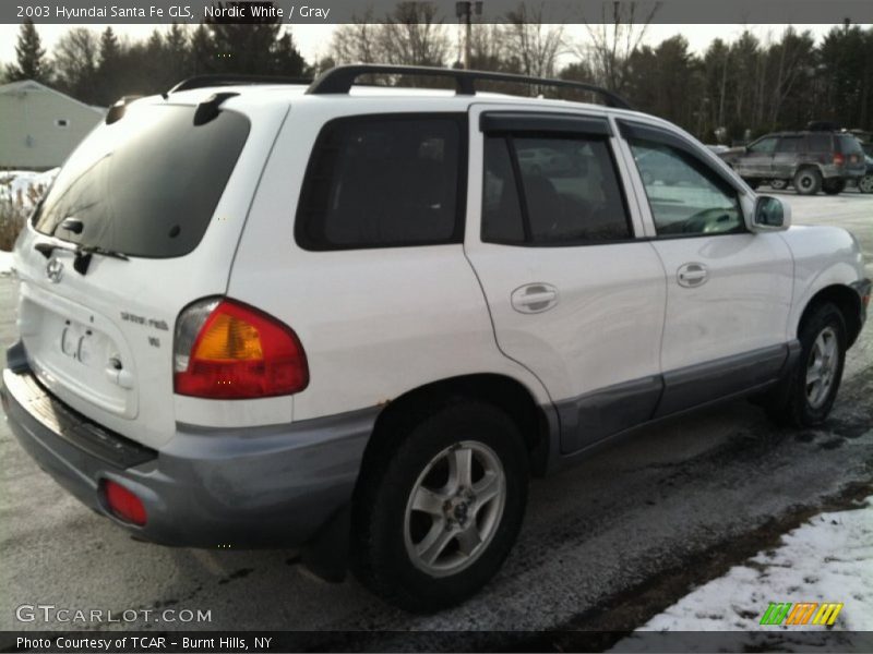Nordic White / Gray 2003 Hyundai Santa Fe GLS