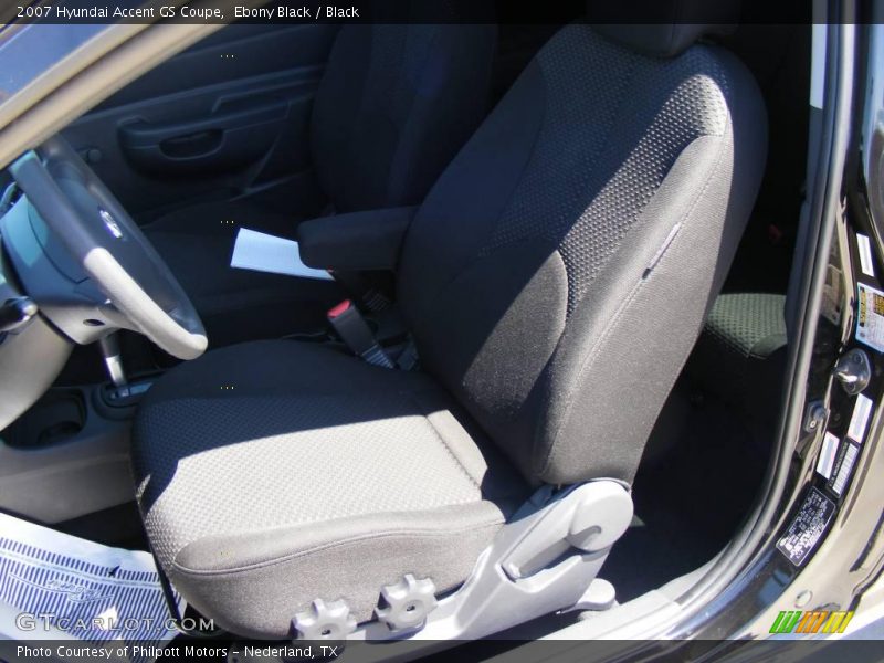 Ebony Black / Black 2007 Hyundai Accent GS Coupe