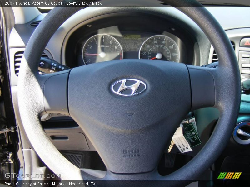 Ebony Black / Black 2007 Hyundai Accent GS Coupe