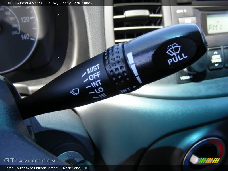 Ebony Black / Black 2007 Hyundai Accent GS Coupe