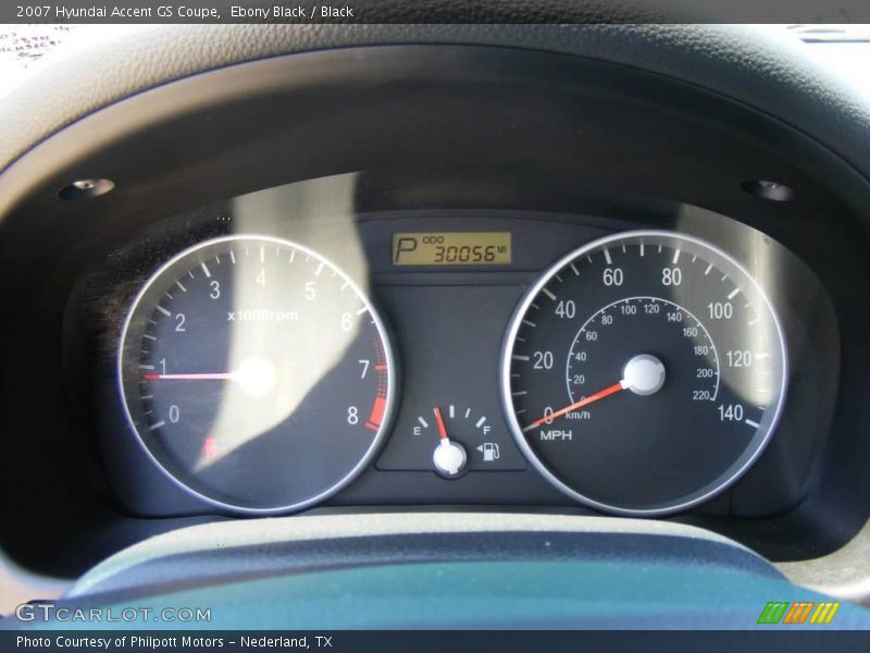 Ebony Black / Black 2007 Hyundai Accent GS Coupe