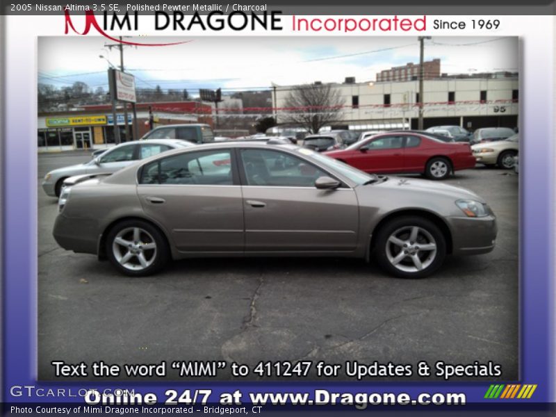 Polished Pewter Metallic / Charcoal 2005 Nissan Altima 3.5 SE