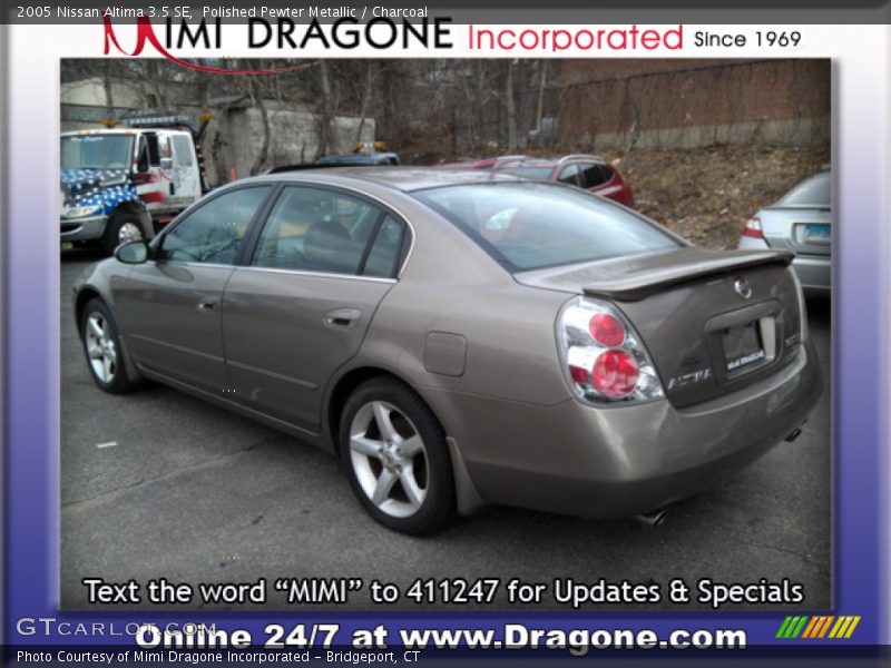 Polished Pewter Metallic / Charcoal 2005 Nissan Altima 3.5 SE