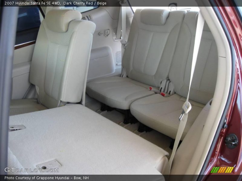 Dark Cherry Red / Beige 2007 Hyundai Santa Fe SE 4WD