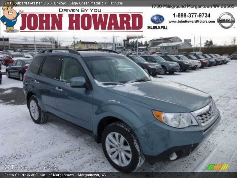 Sage Green Metallic / Platinum 2013 Subaru Forester 2.5 X Limited