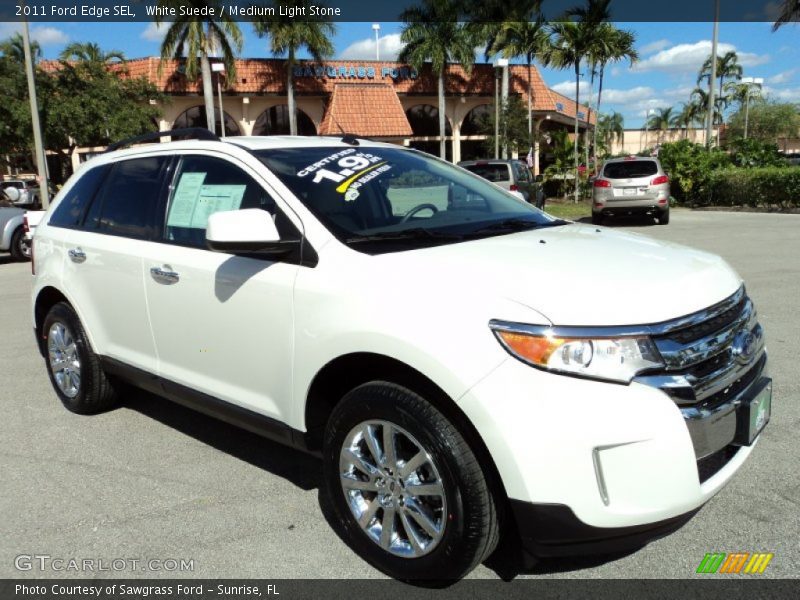 White Suede / Medium Light Stone 2011 Ford Edge SEL
