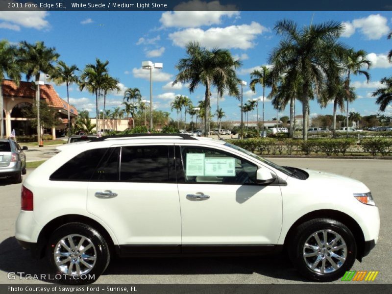 White Suede / Medium Light Stone 2011 Ford Edge SEL