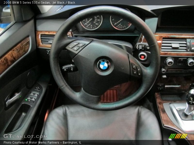Jet Black / Black 2008 BMW 5 Series 535xi Sedan