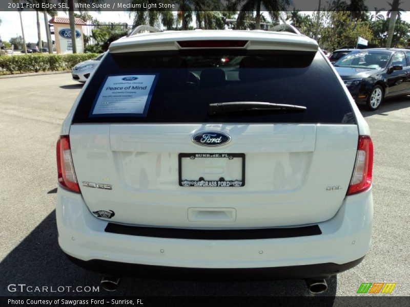 White Suede / Medium Light Stone 2011 Ford Edge SEL