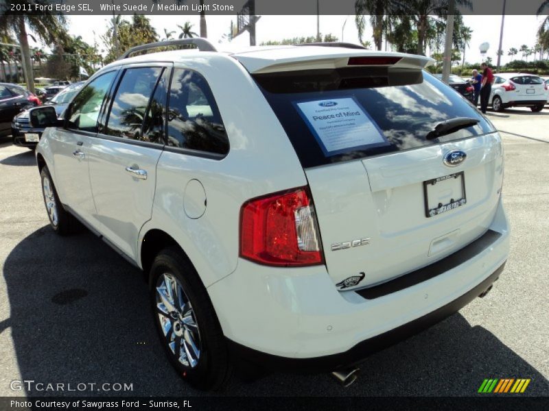 White Suede / Medium Light Stone 2011 Ford Edge SEL