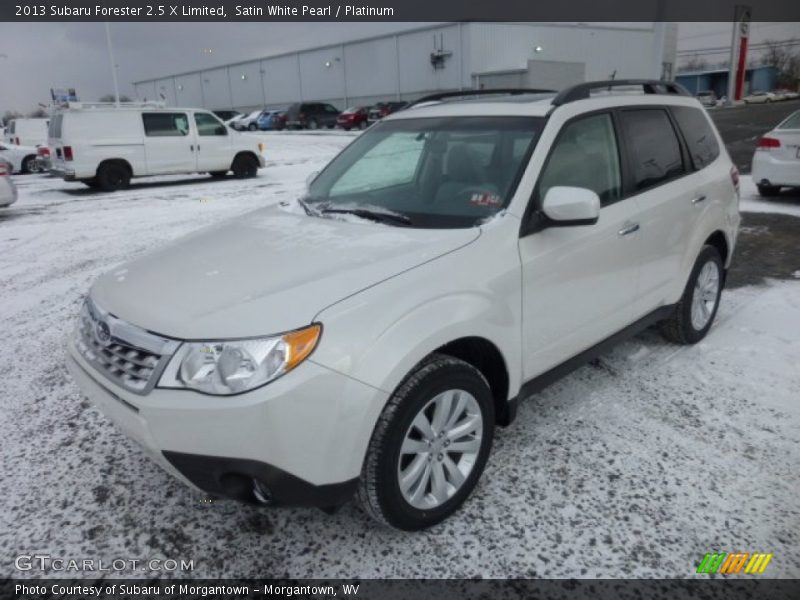 Satin White Pearl / Platinum 2013 Subaru Forester 2.5 X Limited