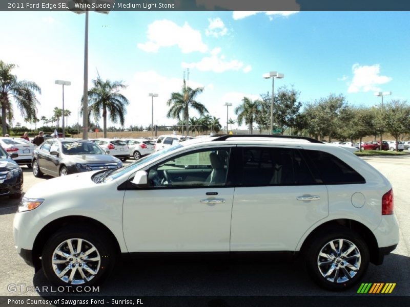 White Suede / Medium Light Stone 2011 Ford Edge SEL