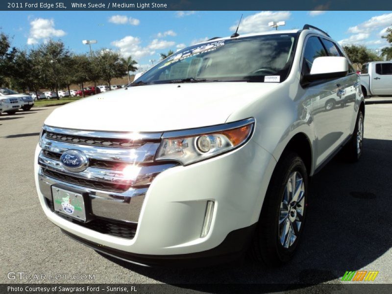 White Suede / Medium Light Stone 2011 Ford Edge SEL