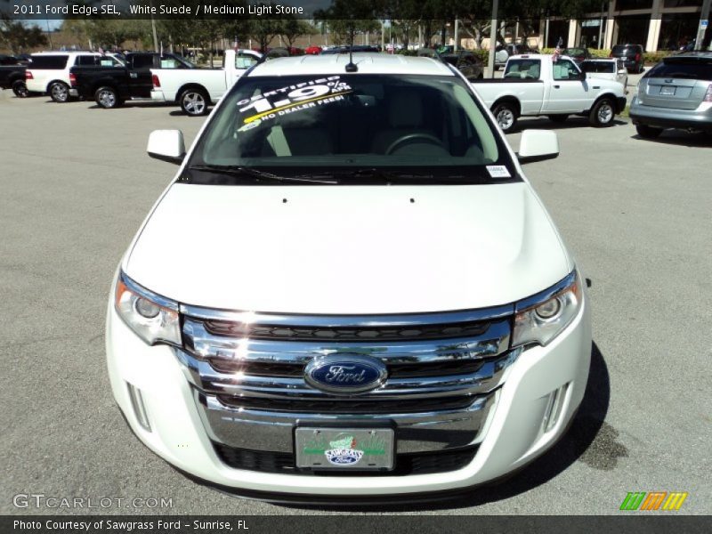White Suede / Medium Light Stone 2011 Ford Edge SEL