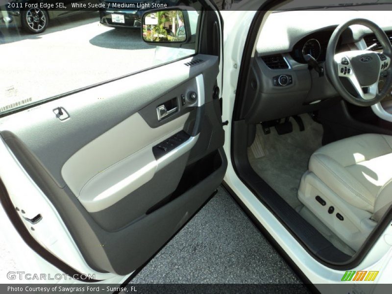 White Suede / Medium Light Stone 2011 Ford Edge SEL