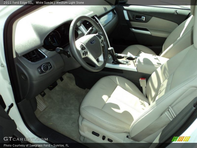 White Suede / Medium Light Stone 2011 Ford Edge SEL